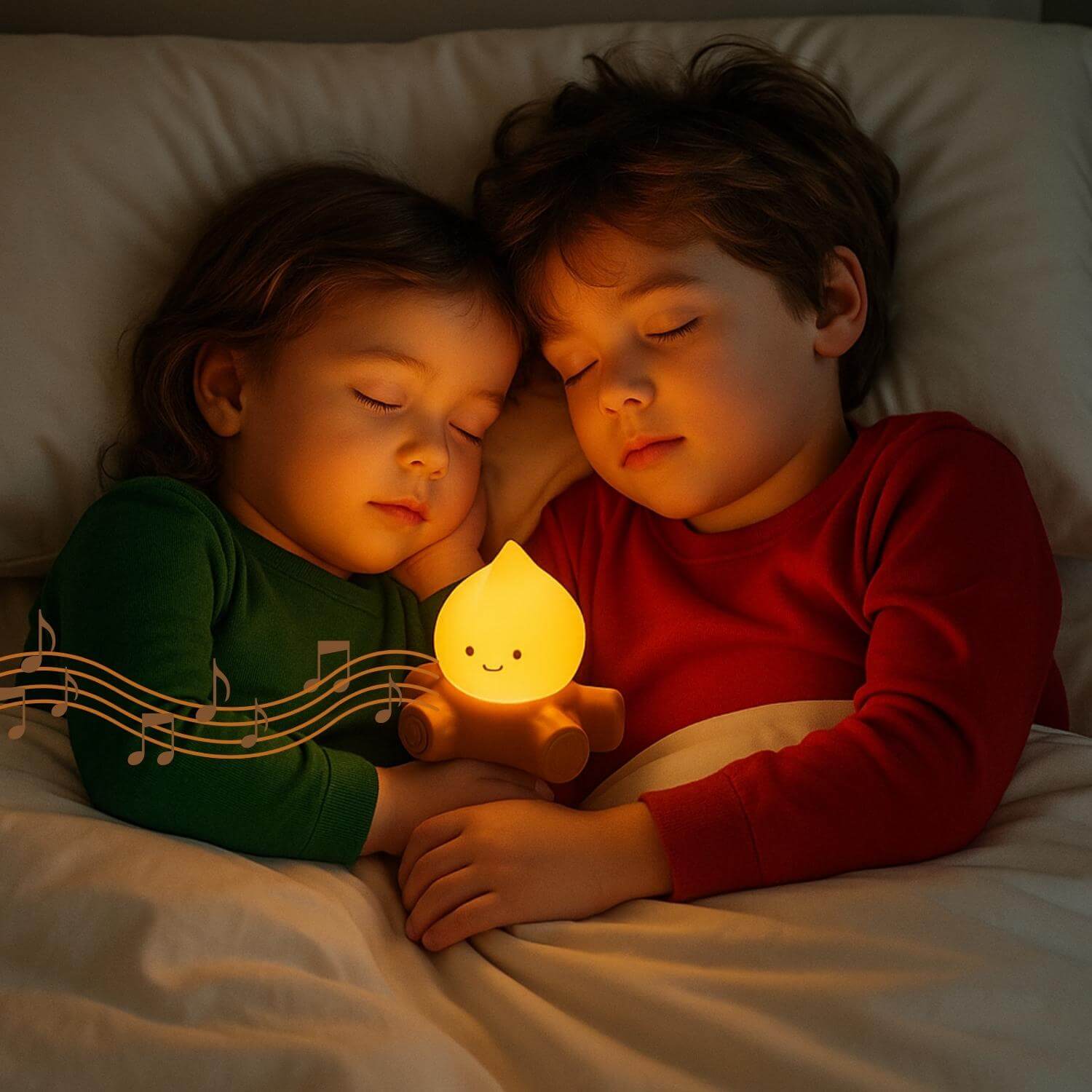 veilleuse bruit blanc flamme enfants dorment paisiblement
