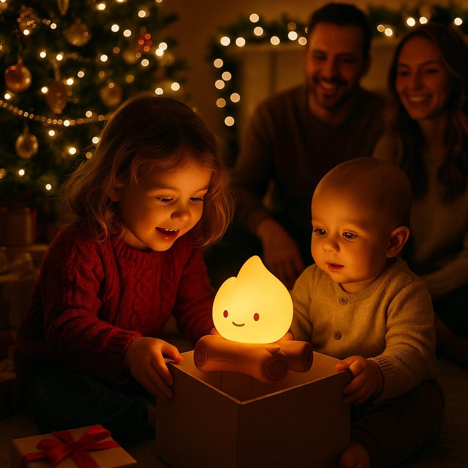 veilleuse enfant flammy cadeau noel enfants heureux